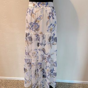 White House Black Market WHBM floral maxi skirt Size XL